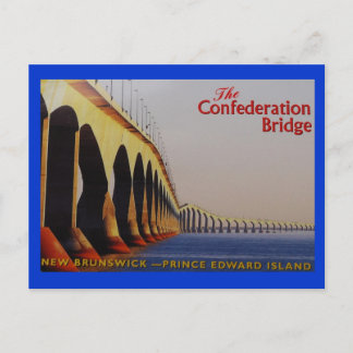 CARTÃO POSTAL BRIDGE P-E-I CANADÁ DA CONFEDERAÇÃO