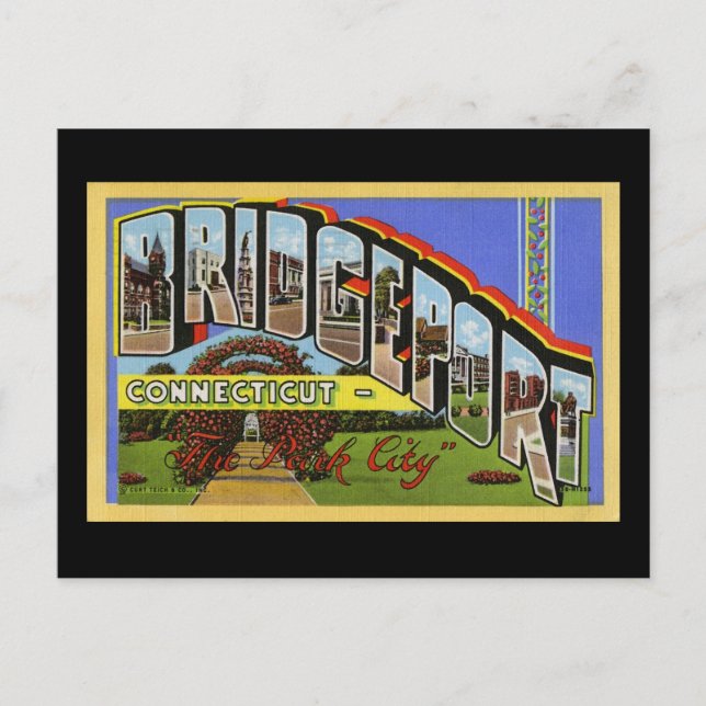 Cartão Postal Bridgeport Connecticut (Frente)