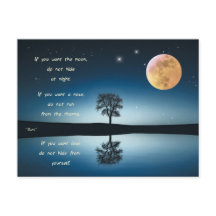 Briefkaart Rumi - Se você quer a lua