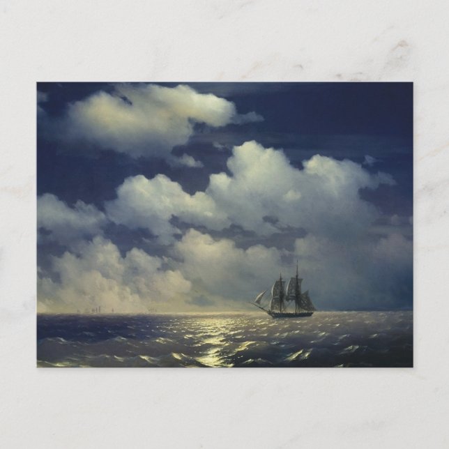 Cartão Postal Brig Mercúrio após a vitória sobre os navios turco (Frente)