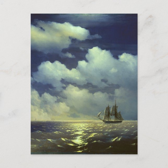 Cartão Postal Brig Mercury após a vitória sobre os navios turcos (Frente)