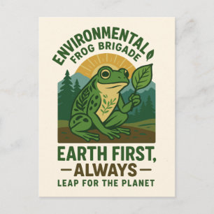 Cartão Postal Brigada de Sapos Ambiental – Terra Primeiro, Sempr