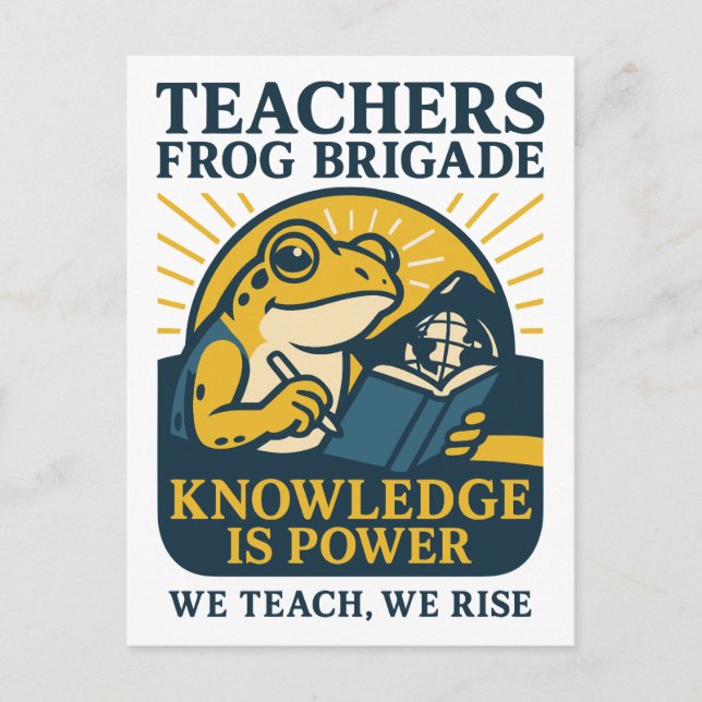 Cartão Postal Brigada de Sapos Professores – Conhecimento é Pode (Frente)