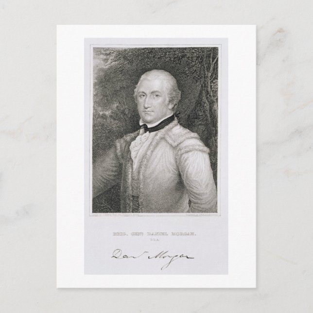 Cartão Postal Brigadeiro-General Daniel Morgan (1736-1802) com g (Frente)