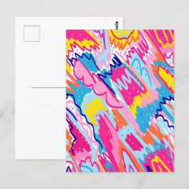 Cartão Postal Bright Colorida Abstrato Art