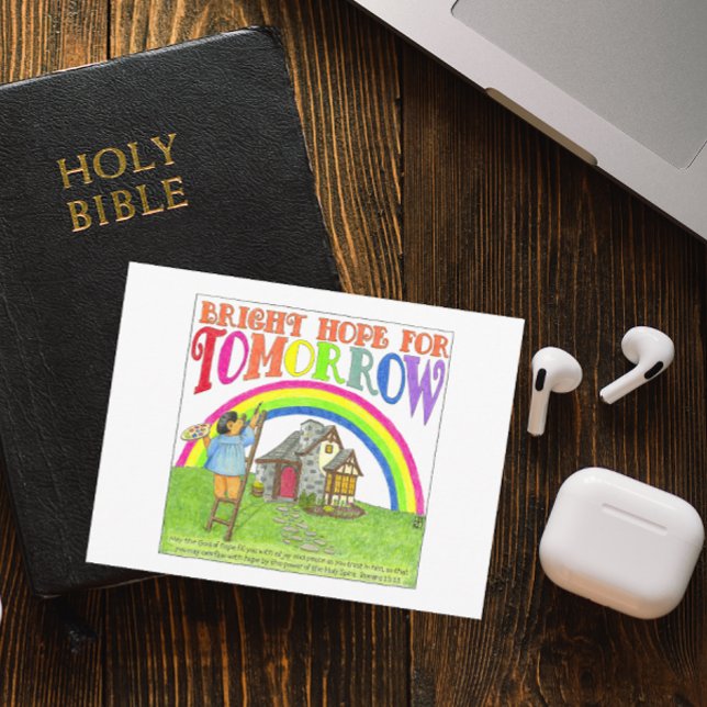 Cartão Postal Bright Hope for Tomorrow Inspirational Postcard (Criador carregado)