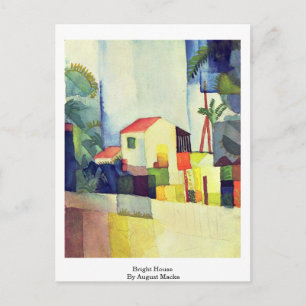 Cartão Postal Bright House By August Macke