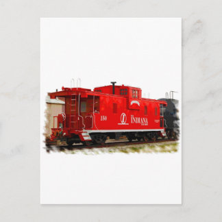 Cartão Postal Bright Red Caboose