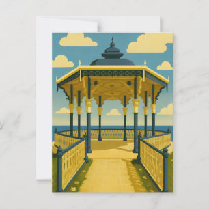 Cartão Postal Brighton Bandstand - Arquitetura Costeira