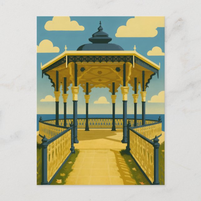Cartão Postal Brighton Bandstand - Arquitetura Costeira (Frente)
