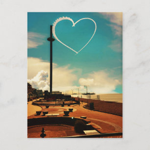 Cartão Postal Brighton Beach Heart