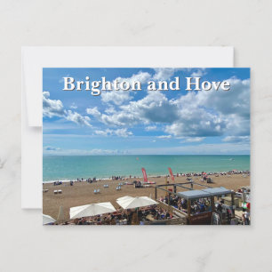 Cartão Postal Brighton e Hove Beach no verão