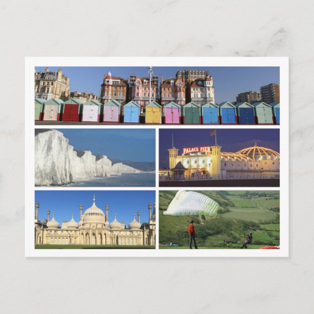 Cartão Postal Brighton e Hove multi-imagem (Frente)