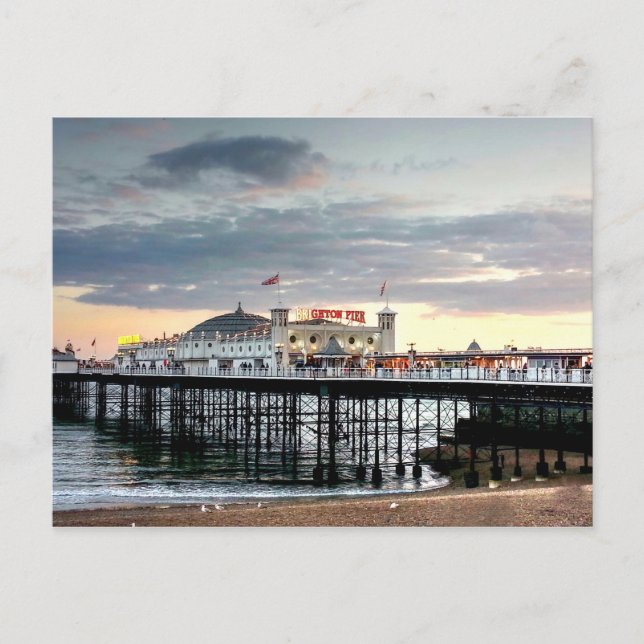 Cartão Postal Brighton Pier Sunset (Frente)