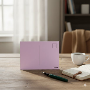 Cartão Postal Brilhante Mauve Fino para Mensagem E