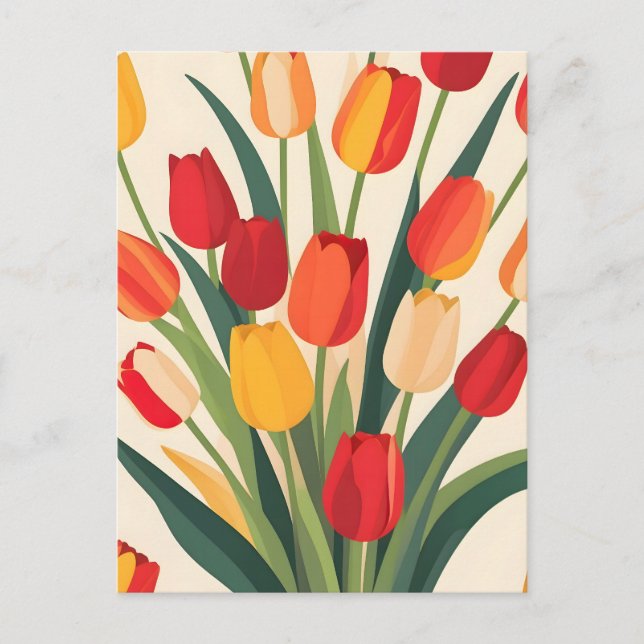 Cartão Postal Brilho da Tulip (Frente)