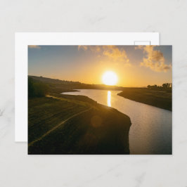 Cartão Postal Brilho de ouro hora no reservatório de Baitings