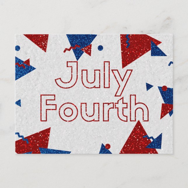 Cartão Postal Brilho de Quatro de Julho (Frente)