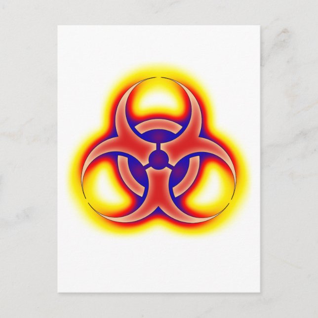 Cartão Postal Brilho de Risco Biológico (Frente)
