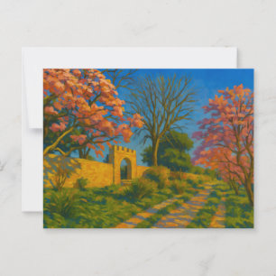 Cartão Postal Brilhos Gêmeos - Pintura do Caminho do Jardim Tran