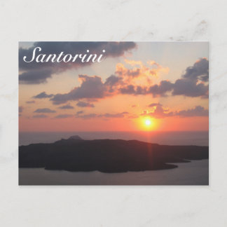 Cartão Postal Brilliant Santorini Sunset