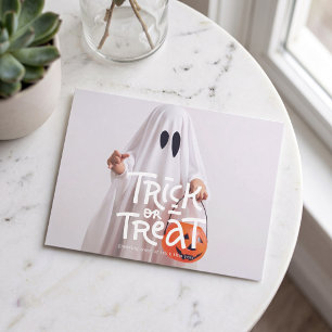 Cartão Postal Brincadeira de Fantasma no Halloween deste Ano