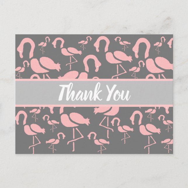 Cartão Postal Brincadeira Rosa Flamingo (Frente)