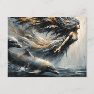 Cartão Postal Brincadeiras Com Golfinhos