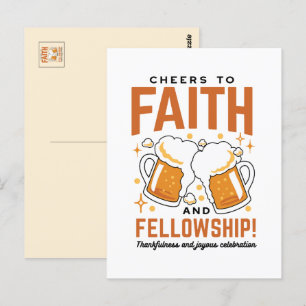 Cartão Postal Brindemos à Fé e ao Companheirismo - Chá de Oktobe