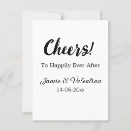 Cartão Postal Brindemos ao para sempre feliz adicionar nome do c