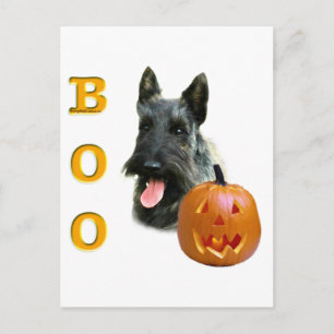 Cartão Postal Brindle Scottish Terrier Boo