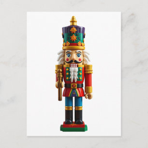Cartão Postal Brinquedo Colorido de Natal Soldado de Balança