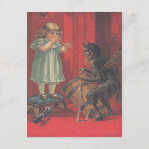 Cartão Postal Brinquedo da Garota Sequestrada pelo Krampus