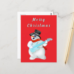 Cartão Postal Brinquedo de Natal engraçado - Jogador de Violão M
