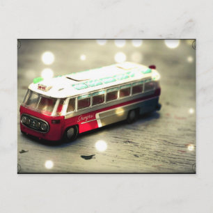 Cartão Postal Brinquedo de ônibus Vintage