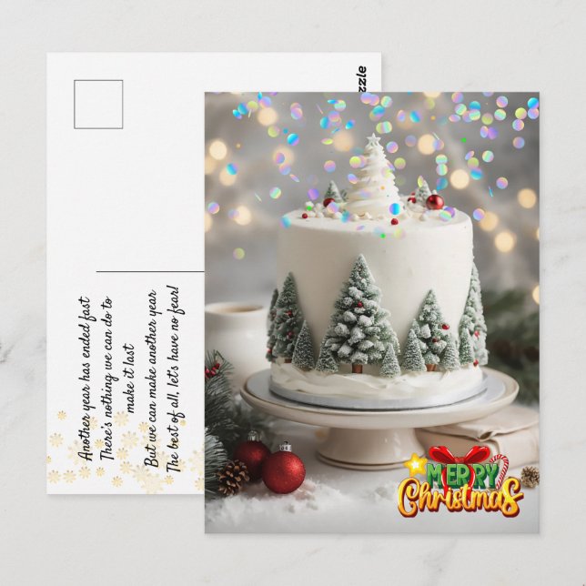 Cartão Postal Brinquedos de Natal. Cartão-postal de Natal (Frente/Verso)