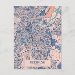 Cartão Postal Brisbane Australia Breezy City Map Travel
