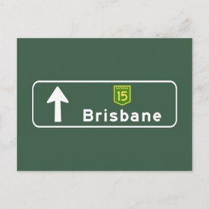 Cartão Postal Brisbane, Austrália - Sinal de Estrada