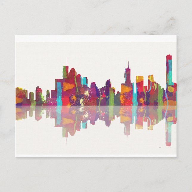 Cartão Postal Brisbane Qld Skyline (Frente)