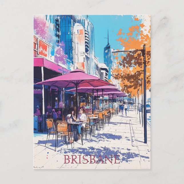 Cartão Postal Brisbane Queensland Viagem (Frente)