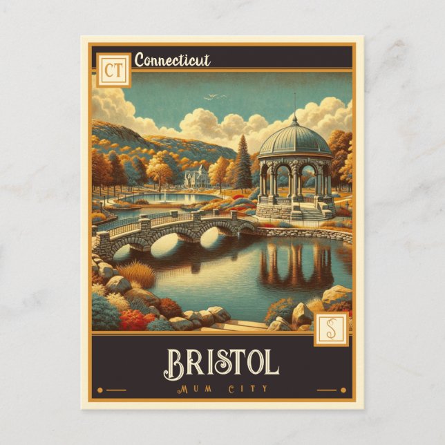 Cartão Postal Bristol, Connecticut | Vintage (Frente)