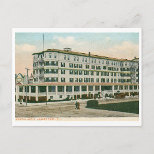 Cartão Postal Bristol Hotel, Asbury Park, NJ Vintage