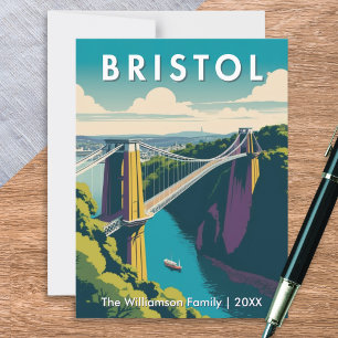 Cartão Postal Bristol Reino Unido Ponte de Suspensão de Clifton