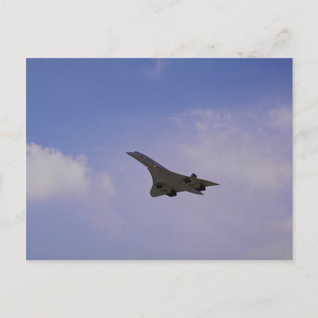 Cartão Postal British Aerospace/Aerospatiale Concorde em voo, (Frente)