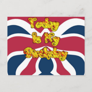 Cartão Postal British Birthday dá Impressão de arte
