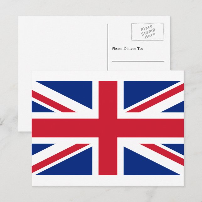 Cartão Postal British Flag, Flag, United Kingdom (Frente/Verso)