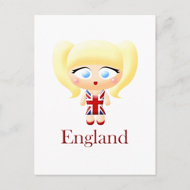 Cartão Postal British Girl (Frente)