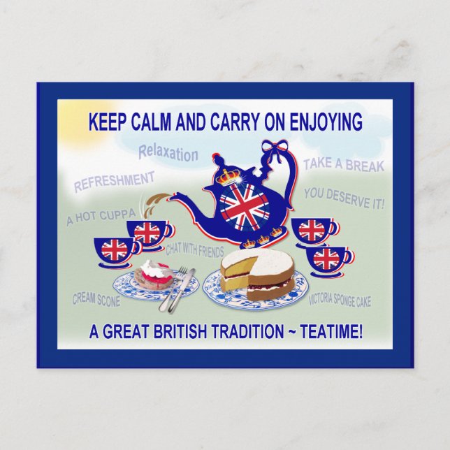 Cartão Postal British Teatime ~ Postcard (Frente)
