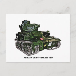Cartão Postal British Vickers Light Tank VI B