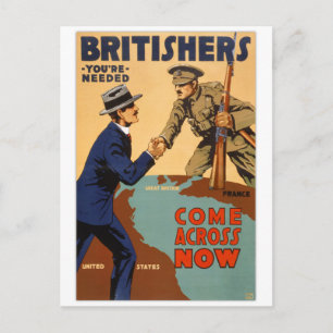 Cartão Postal Britishers, você precisa de Poster vintage